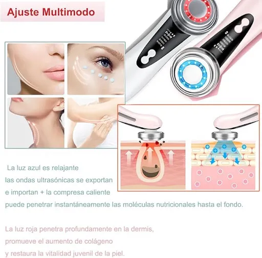 Modos de radiofrecuencia y masaje térmico
